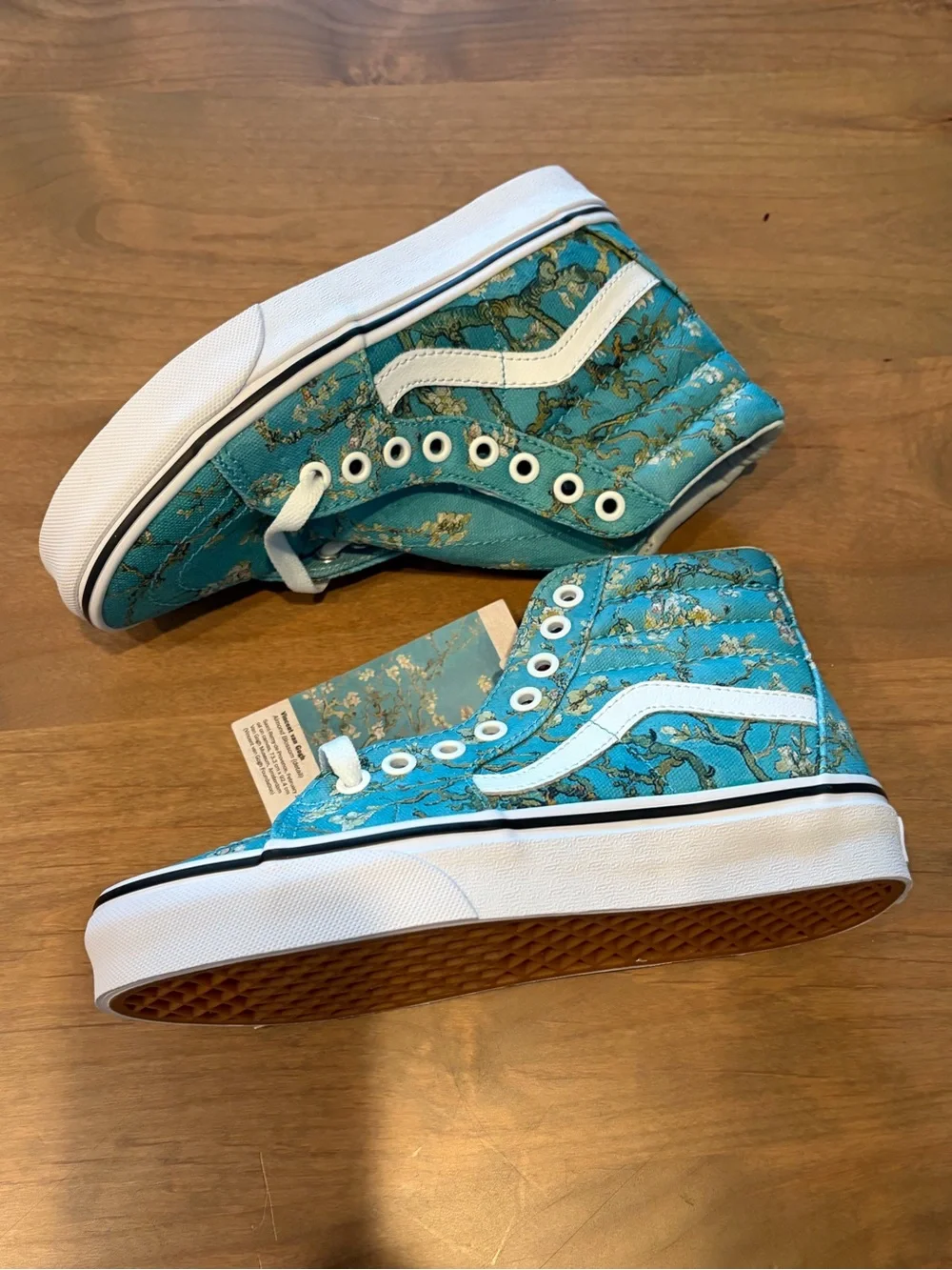 NIB Vincent Van Gogh x Vans Sk8-Hi 'Almond Blossom' 2018 Release Women’s 5